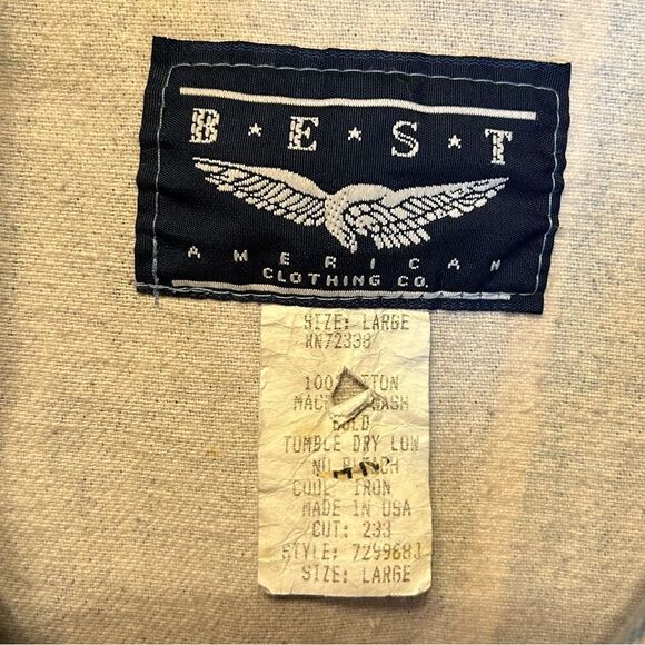 Vintage Best American Denim Striped Long Sleeve Jacket Large - Picture 4 of 5